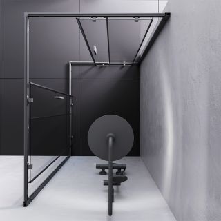 Душевой уголок Am.Pm Gem S 120x90см чёрный матовый W93G-404-120290-BT