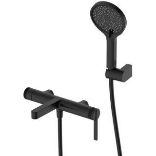 Смеситель для ванны с душем DQ Bonn короткий излив черный (DA1703205)