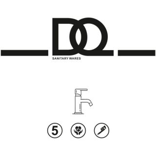 Смеситель для раковины DQ Bonn встраиваемый настенный черный (DA1704405)