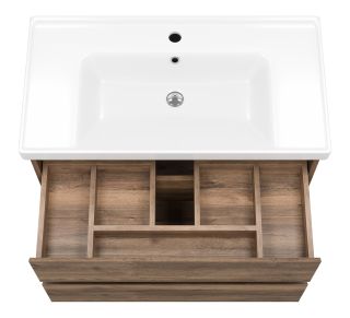 Подвесная тумба под раковину Brevita Dallas DAL-01090-074П 90см дуб Галифакс олово