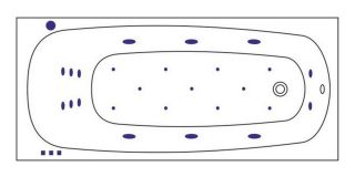 Гидромассажная ванна Whitecross Layla 0102.180080.100.ULTRA.BR 180x80см Ultra бронза