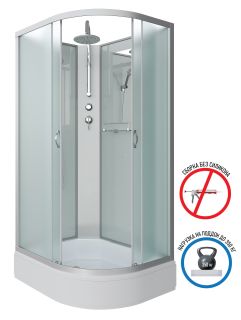 Душевая кабина Niagara NG-33394-14LBKT 130x90см серебро/матовое