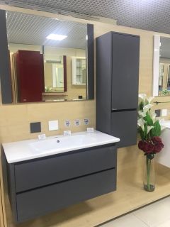 Тумба под раковину Bellezza Лоренцо 100см серебро 00000007032