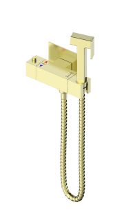 Гигиенический душ со смесителем Wonzon & Woghand WW-88819903-BG с термостатом брашированное золото