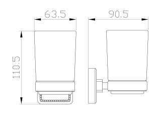 Стакан для зубных щеток с держателем Wonzon & Woghand Roma WW-7221 бронза