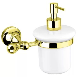 Диспенсер для мыла подвесной, золото Cezares OLIMP-SOI-03/24-M