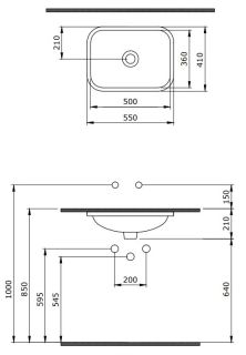 Раковина Berges Ego 181006 55см белый