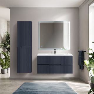 База под раковину Cezares подвесная с двумя выкатными ящиками, Grafito, 1000x457x500, DUET-N-1000-2C-SO-GR-P