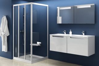 Душевая дверь Ravak Supernova ASDP3-100 00VA0102ZG Grape профиль белый