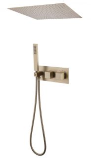 Душевая система ABBER Daheim AF8255G с термостатом золото матовое