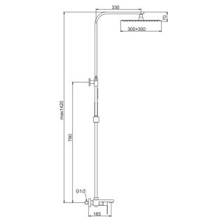 Душевая стойка Frap F24804 Сатин