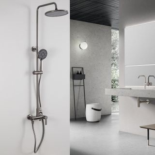 Душевая стойка Frap F2488-9 Оружейная сталь