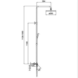 Душевая стойка Gappo G2495-71 с термостатом хром