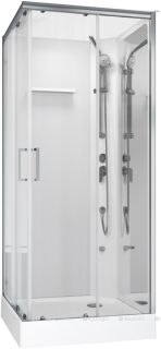 Душевая кабина Aquanet Passion S 3.0 348330 90x90 см профиль хром стекло прозрачное