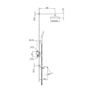 Душевой комплект Frap F7176-3 Золотой сатин