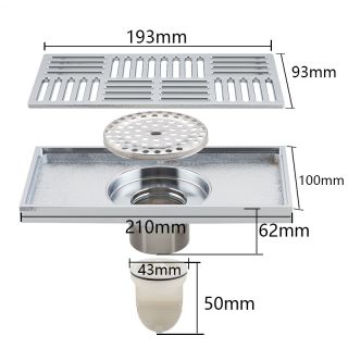 Душевой трап Gappo G82050 хром