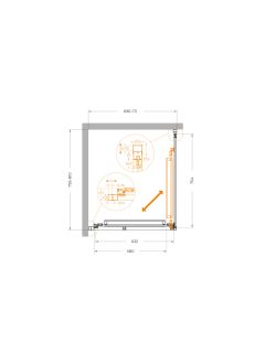 Душевой уголок CEZARES LUX-AH-FS-1-70/80-C-CR хром