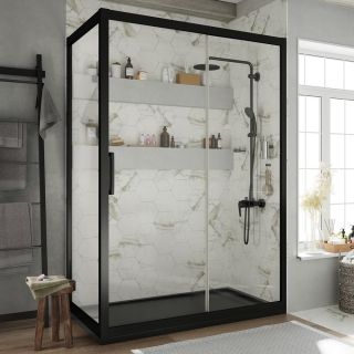 Душевой уголок STWORKI Эстерсунд 120x80 см профиль черный матовый 3GW063TTKK0 00