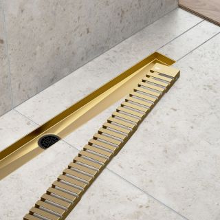 Душевой лоток Timo Drain System DS230106/17 60см с вставкой lines золото матовое