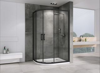 Душевой уголок ABBER Schwarzer Diamant AG01119B 110x90см чёрный