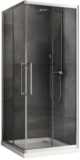 Душевой уголок ABBER Schwarzer Diamant 100x100см хром AG02100H