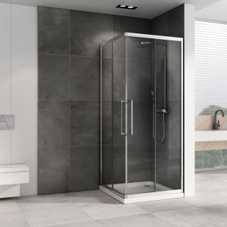 Душевой уголок ABBER Schwarzer Diamant 80x80см хром AG02080H