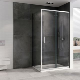 Душевой уголок ABBER Schwarzer Diamant AG301005-S505 100x50см хром