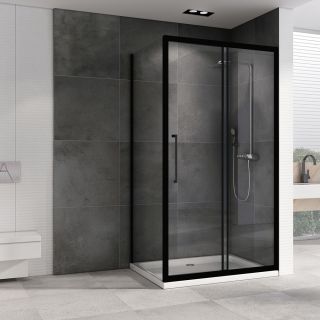 Душевой уголок ABBER Schwarzer Diamant 100x90см AG30100BH-S90B