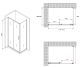 Душевой уголок ABBER Schwarzer Diamant AG30120B-S50B 120x50см чёрный