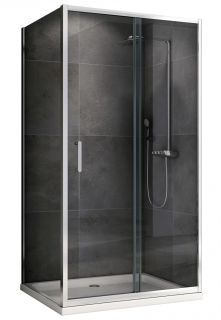 Душевой уголок ABBER Schwarzer Diamant AG301405-S605 140x60см хром