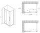Душевой уголок ABBER Schwarzer Diamant AG30150MH-S50M 150x50см хром