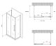 Душевой уголок ABBER Schwarzer Diamant AG30150MH-S60M-S60M 150x60см хром