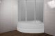 Шторка на ванну Bas Алегра R 1500х1000  (4 ств. пластик) правая