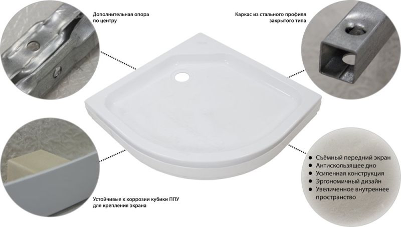 Поддон для душа Triton ПД2 Гидрус Щ0000005624 90х90