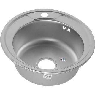 Мойка 490 Melana 0,6/160 хром матовый с сифоном (017/3M *12)