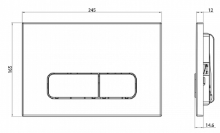 Клавиша смыва Charus Elegia FP.320.11.01 белый глянцевый