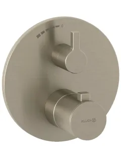 Смеситель для душа Kludi Nova Fonte Puristic 20885N515 с термостатом брашированный никель