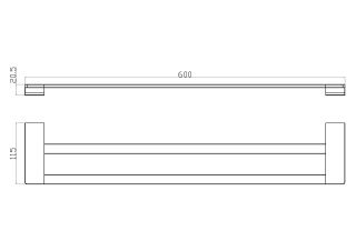 Вешалка для полотенец Wonzon & Woghand Eclipse WW-9111-GM тёмный графит