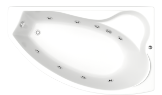 Акриловая ванна Bas Николь 170x100 см правая без гидромассажа