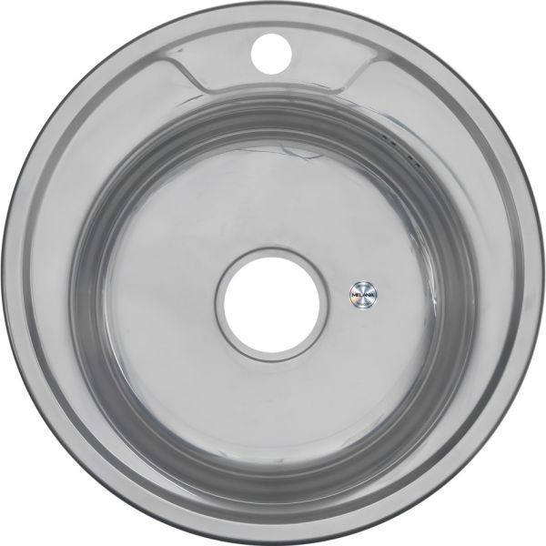 Мойка 490 Melana 0,8/180 хром с сифоном (002 t *12)