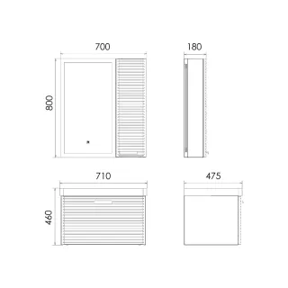 Тумба с раковиной Comforty Танжер00-00019565 70 см белый