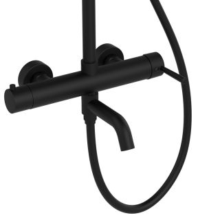 Душевая стойка Raiber Graceful RPB-006 чёрный матовый