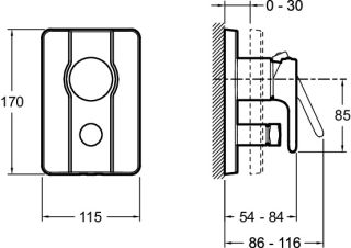 Смеситель Jacob Delafon SINGULIER E98720-CP встраиваемый