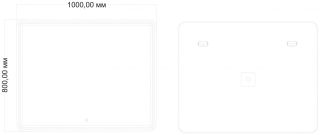 Зеркало с подсветкой Art&Max Tito 100x80см AM-Tit-1000-800-DS-F