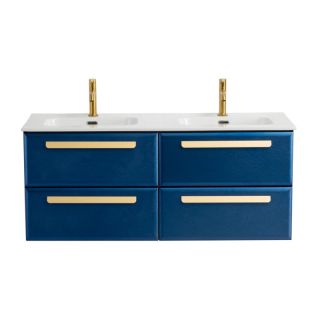 База под раковину Cezares подвесная с четырьмя выкатными ящиками для раковины с двумя чашами, Sapfiro, 1200x457x500, ECO-CER-N-1200-4C-SO-2-SPF-P