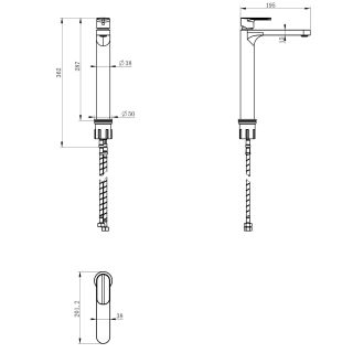 Смеситель для раковины Wonzon & Woghand WW-H1034-MW белый матовый