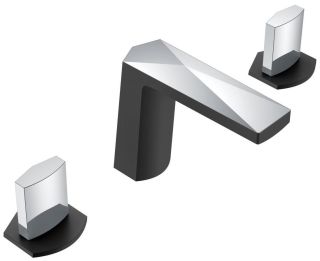 Смеситель для раковины Boheme Venturo 150-BCR-ICE чёрный/хром