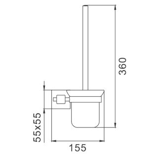Настенный ершик для унитаза Frap F30310 сатин