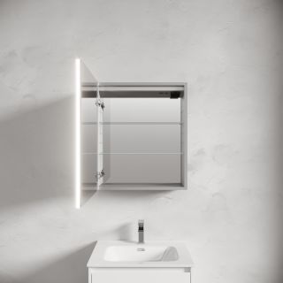 Зеркальный шкаф с подсветкой Sancos Evoke SC8060 60 см серый