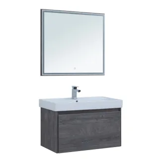 Зеркало с подсветкой Aquanet Nova Lite 242263 90 см дуб рошелье